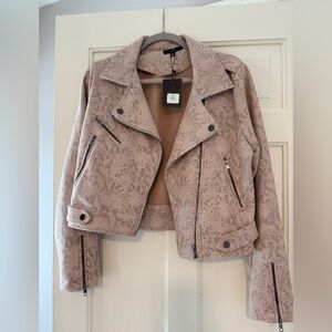 Pink moto jacket